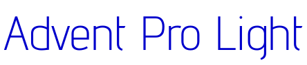 Advent Pro Light 字体